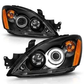 Anzo 121102 - Projector Headlights w/ RX Halo (Black Housing, Clear Lens)