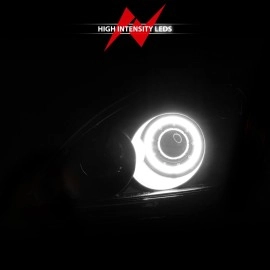 Anzo 121102 - Projector Headlights w/ RX Halo (Black Housing, Clear Lens)