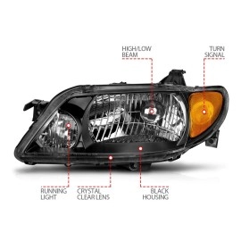 Anzo 121107 - Crystal Headlights (Black Housing, Clear Lens)
