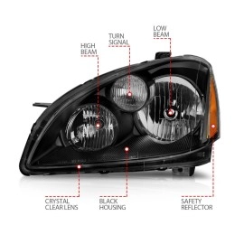 Anzo 121109 - Crystal Headlights (Black Housing, Clear Lens)