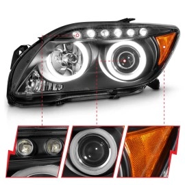 Anzo 121119 - Projector Headlights w/ RX Halo (Black Housing, Clear Lens)