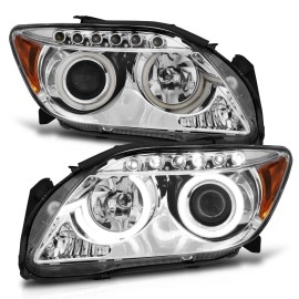 Anzo 121120 - Projector Headlights w/ RX Halo (Chrome Housing, Clear Lens)