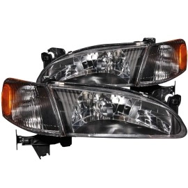 Anzo 121131 - Crystal Headlights w/ Corner Lights (Black Housing, Clear Lens)