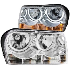 Anzo 121137 - Crystal Headlights w/ RX Halo (Chrome Housing, Clear Lens)