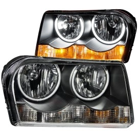 Anzo 121138 - Crystal Headlights w/ RX Halo (Black Housing, Clear Lens)