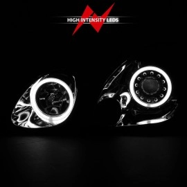 Anzo 121143 - Projector Headlights w/ RX Halo (Chrome Housing, Clear Lens)