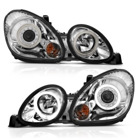 Anzo 121143 - Projector Headlights w/ RX Halo (Chrome Housing, Clear Lens)