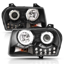 Anzo 121152 - Projector Headlights w/ RX Halo (Black Housing, Clear Lens)