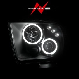 Anzo 121166 - Projector Headlights w/ RX Halo (Black Housing, Clear Lens)