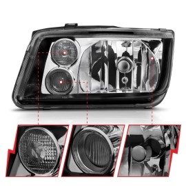 Anzo 121169 - Crystal Headlights w/ Fog Lights (Black Housing, Clear Lens)