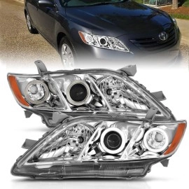 Anzo 121180 - Projector Headlights w/ RX Halo (Chrome Housing, Clear Lens)