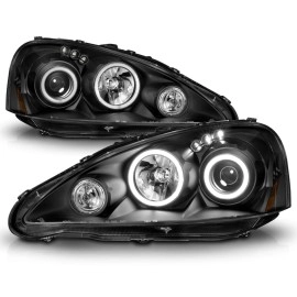 Anzo 121197 - Projector Headlights w/ RX Halo (Black Housing, Clear Lens)