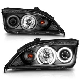 Anzo 121198 - Projector Headlights w/ RX Halo (Black Housing, Clear Lens)