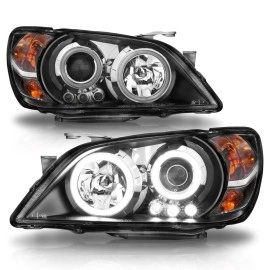 Anzo 121199 - Projector Headlights w/ RX Halo (Black Housing, Clear Lens)