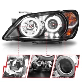 Anzo 121199 - Projector Headlights w/ RX Halo (Black Housing, Clear Lens)