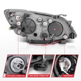 Anzo 121199 - Projector Headlights w/ RX Halo (Black Housing, Clear Lens)