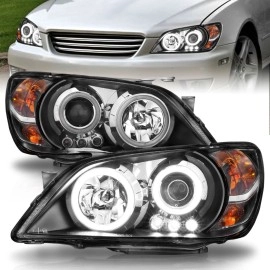 Anzo 121199 - Projector Headlights w/ RX Halo (Black Housing, Clear Lens)