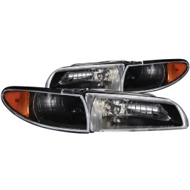 Anzo 121201 - Crystal Headlights w/ Corner Lights (Black Housing, Clear Lens)