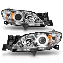 Anzo 121211 - Projector Headlights w/ RX Halo (Chrome Housing, Clear Lens)