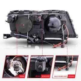 Anzo 121212 - Projector Headlights w/ Halo (Chrome Housing, Clear Lens)