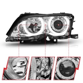 Anzo 121212 - Projector Headlights w/ Halo (Chrome Housing, Clear Lens)