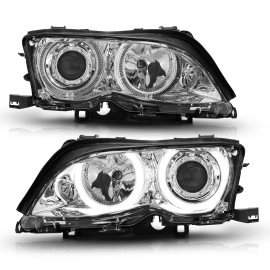 Anzo 121212 - Projector Headlights w/ Halo (Chrome Housing, Clear Lens)