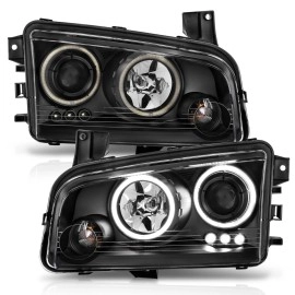 Anzo 121218 - Projector Headlights w/ RX Halo (Black Housing, Clear Lens)