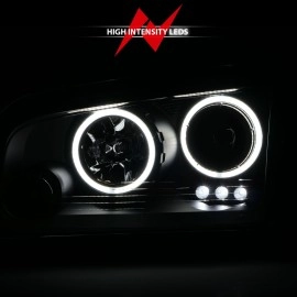 Anzo 121218 - Projector Headlights w/ RX Halo (Black Housing, Clear Lens)