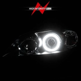Anzo 121228 - Projector Headlights w/ RX Halo (Black Housing, Clear Lens)