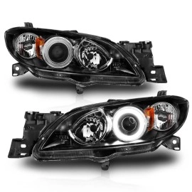 Anzo 121228 - Projector Headlights w/ RX Halo (Black Housing, Clear Lens)