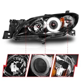 Anzo 121228 - Projector Headlights w/ RX Halo (Black Housing, Clear Lens)