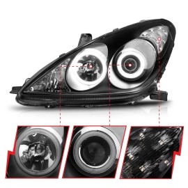 Anzo 121232 - Projector Headlights w/ RX Halo (Black Housing, Clear Lens)