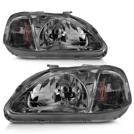 Anzo 121234 - Crystal Headlights (Black Chrome Housing, Clear Lens)