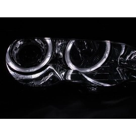 Anzo 121268 - Projector Halo Headlights w/ Corner Lights (Chrome Housing, Clear Lens)