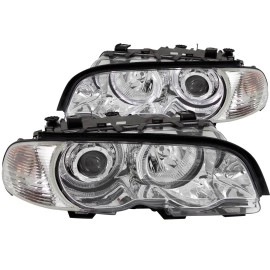 Anzo 121268 - Projector Halo Headlights w/ Corner Lights (Chrome Housing, Clear Lens)