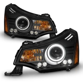 Anzo 121272 - Projector Headlights w/ RX Halo (Black Housing, Clear Lens)