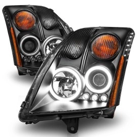 Anzo 121276 - Projector Headlights w/ RX Halo (Black Housing, Clear Lens)