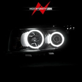 Anzo 121280 - Projector Headlights w/ RX Halo (Black Housing, Clear Lens)