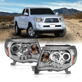Anzo 121281 - Projector Headlights w/ RX Halo (Chrome Housing, Clear Lens)