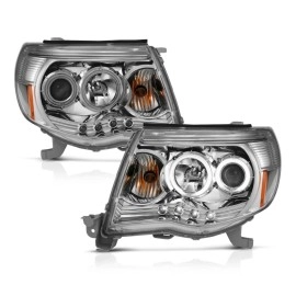 Anzo 121281 - Projector Headlights w/ RX Halo (Chrome Housing, Clear Lens)