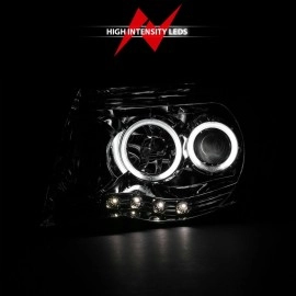 Anzo 121281 - Projector Headlights w/ RX Halo (Chrome Housing, Clear Lens)