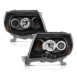 Anzo 121282 - Projector Headlights w/ RX Halo (Black Housing, Clear Lens)