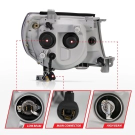 Anzo 121282 - Projector Headlights w/ RX Halo (Black Housing, Clear Lens)