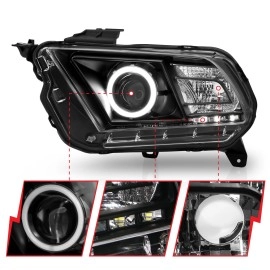 Anzo 121323 - Projector Headlights w/ RX Halo (Black Housing, Clear Lens)