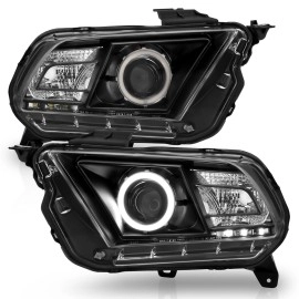 Anzo 121323 - Projector Headlights w/ RX Halo (Black Housing, Clear Lens)