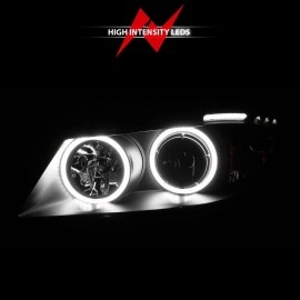 Anzo 121335 - Projector Headlights w/ RX Halo & LED Bar (Black Housing, Clear Lens)