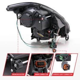 Anzo 121364 - Projector Headlights w/ RX Halo (Chrome Housing, Clear Lens)