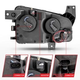 Anzo 121381 - Projector Headlights w/ Halo (Black Housing, Clear Lens)