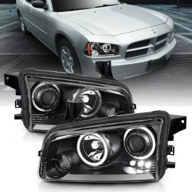Anzo 121381 - Projector Headlights w/ Halo (Black Housing, Clear Lens)