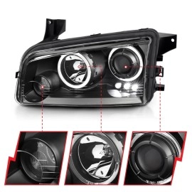 Anzo 121381 - Projector Headlights w/ Halo (Black Housing, Clear Lens)
